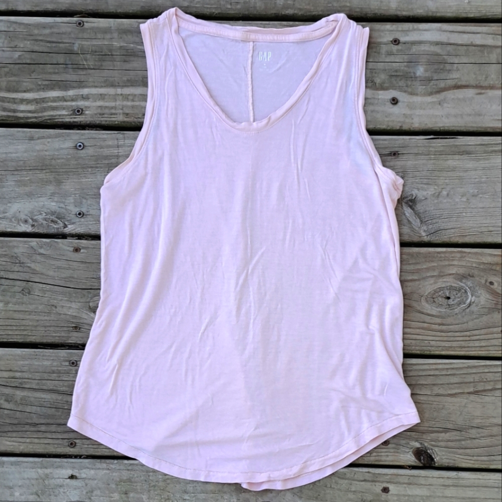 Gap Luxe Solid Pink Sleeveless Tank Top Shirt Size Small M Ladies